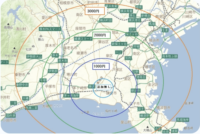 通院施術範囲マップ